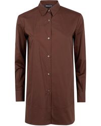 DR. HOPE - Shirt Long "4968.4080 3009 Moka" - Lyst