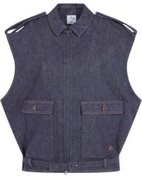 Courreges - Sleeveless Denim Bomber Jacket - Lyst