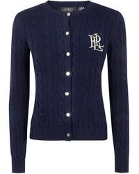 Ralph Lauren - "Ralhan" Long Sleeve Cardigan - Lyst