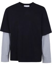 Jil Sander - Crewneck Long Sleeves Classic T-Shirt - Lyst