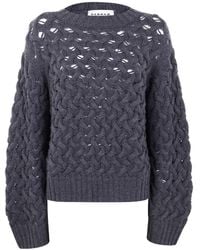 P.A.R.O.S.H. - P. A.R. O. H. Round Neck Basket Stitch Sweater - Lyst