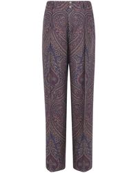 Etro - Pants Paisley Print "Wrea008899Tjb1B" - Lyst