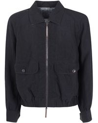 Ziggy Chen - Jacket Zippered "Puppytooth Cropped Aviator Jacket" - Lyst