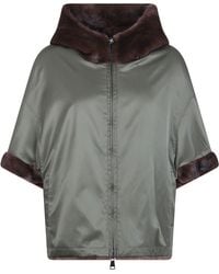 Betta Corradi - Coat Hooded Zipped "Dudu" - Lyst