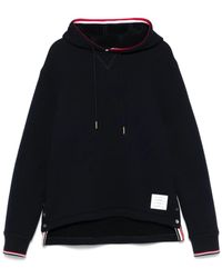 Thom Browne - Oversized Hoodie Pullover With Rwb Tipping Stripe - Lyst