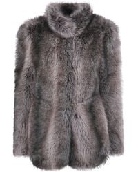 Frankie Shop - Jacket Faux Fur Cinched "Denia" - Lyst