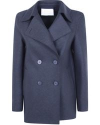 Harris Wharf London - Coat Wool 100% "Peacoat" - Lyst
