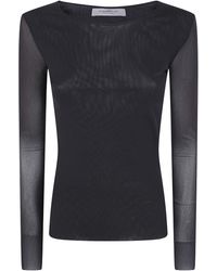 D.exterior - D. Exterior Sweater Long Sleeve "Tulle Round Neck" - Lyst