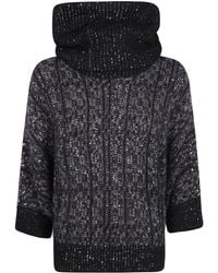 D.exterior - D. Exterior Sweater Hooded "Galles" Soft Alpaca Turtle Neck - Lyst