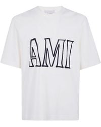 Ami Paris - Boxy Fit Short Sleeves Teeshirt With "Ami Pari - Lyst