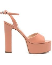 Casadei - "Patty" Minorca Leather Sandals T.130 - Lyst