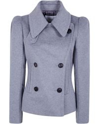 7 For All Mankind - Jacket Double Breasted "High Shoulder" - Lyst