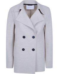 Harris Wharf London - Coat Wool "Peacoat" - Lyst