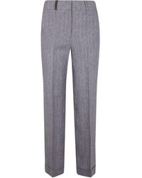 Peserico - Pinstriped Trousers - Lyst