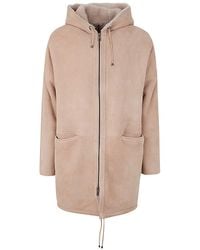 Giorgio Brato - Sheepskin Parka With Hood - Lyst