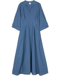 Aspesi - A-line Linen Maxi Dress - Lyst