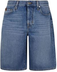 Jacob Cohen - Cindy Bermuda Trousers Wide Leg Loose Waist Denim - Lyst