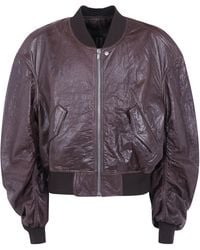 Rick Owens - Jacket Padded Leather "Secchia Flight" - Lyst