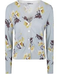 In bed with You - V Neck Printed Cardigan - Lyst