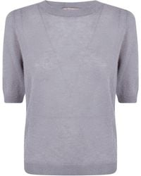 Twinset - Short Sleeve Round Neck Sweater - Lyst