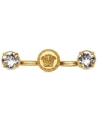 Versace - Ring Metal And Rhinestone Accessories - Lyst