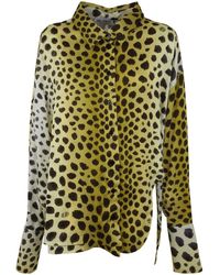 The Attico - Kota Cheetah Printed Fluid Satin Shirt Clothing - Lyst