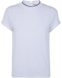 Brunello Cucinelli - Contrast Layered T-Shirt - Lyst