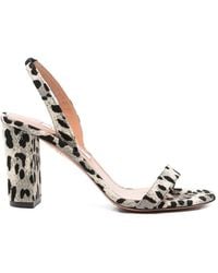 Aquazzura - "So Nude" Sahara Jacquard Block Sandal 85 - Lyst