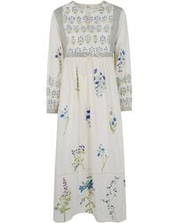 UPAVITA - Abito Midi A Maniche 3/4 "U05" - Lyst