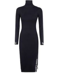 Elisabetta Franchi - Long Sleeve Knitted Dress - Lyst