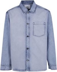 Les Deux - Jacket Bleached Denim Overshirt - Lyst
