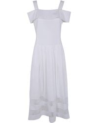 Blugirl Blumarine - Lace Cotton Dress - Lyst
