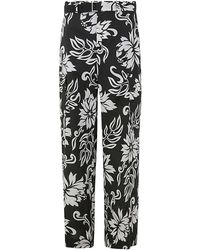 Sacai - All-over Printed Belted Trousers - Lyst