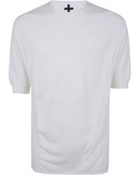 MD75 - Light Cotton Boxi Short Sleeves Sweater - Lyst
