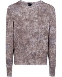 Avant Toi - "Zola" Camouflage Effect Malfile' Cotton Round Neck With Des - Lyst