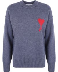 Ami Paris - Sweatshirt Crewneck "Quota Ami De Coeur" - Lyst