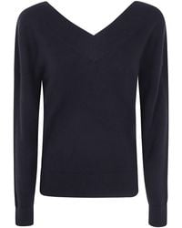 Tom Ford - Cashmere Fin. 7 Off-Shoulders V Neck Sweater - Lyst