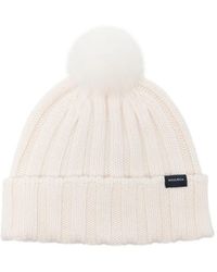 Woolrich - Beanie Pom Pom "Pom Pom Cashmere Beanie" - Lyst
