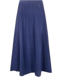 Blugirl Blumarine - Viscose Pointelle Skirt - Lyst