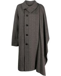 Y's Yohji Yamamoto - Left Front Plush Coat - Lyst