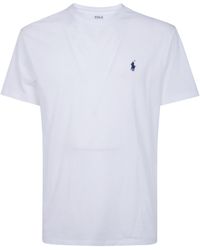 Polo Ralph Lauren - Logo-embroidered Classic-fit Cotton And Linen-blend T-shirt X - Lyst