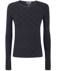 Emporio Armani - Maglione Damier A Manica Lunga - Lyst