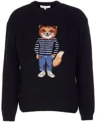 Maison Kitsuné - Dressed "Fox" Intarsia Wool Jumper - Lyst