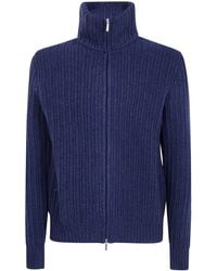 Barba Napoli - Sweater Full Zip "Wool Cashmere Viscose" - Lyst