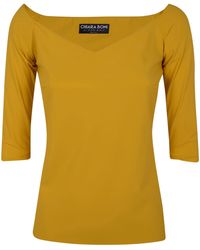 La Petite Robe Di Chiara Boni - "Saffron/L" Top Jersey - Lyst