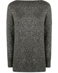 D.exterior - D. Exterior Boatneck Sequins Soft Long Sweater - Lyst