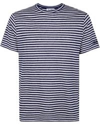 MC2 Saint Barth - Stripes Linen T-Shirt - Lyst