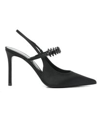 Emporio Armani - Silk Satin Slingback Pumps - Lyst