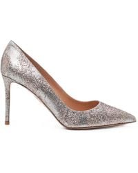 Aquazzura - Metallic-Effect Pointed-Toe Pumps - Lyst