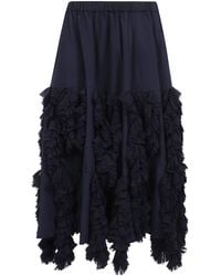 Comme des Garçons - Polyester Broad Thick Midi Skirt - Lyst